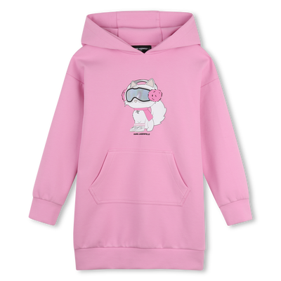 Hooded dress KARL LAGERFELD KIDS GIRL
