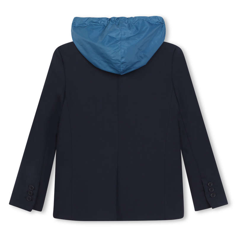 Bi-material suit jacket