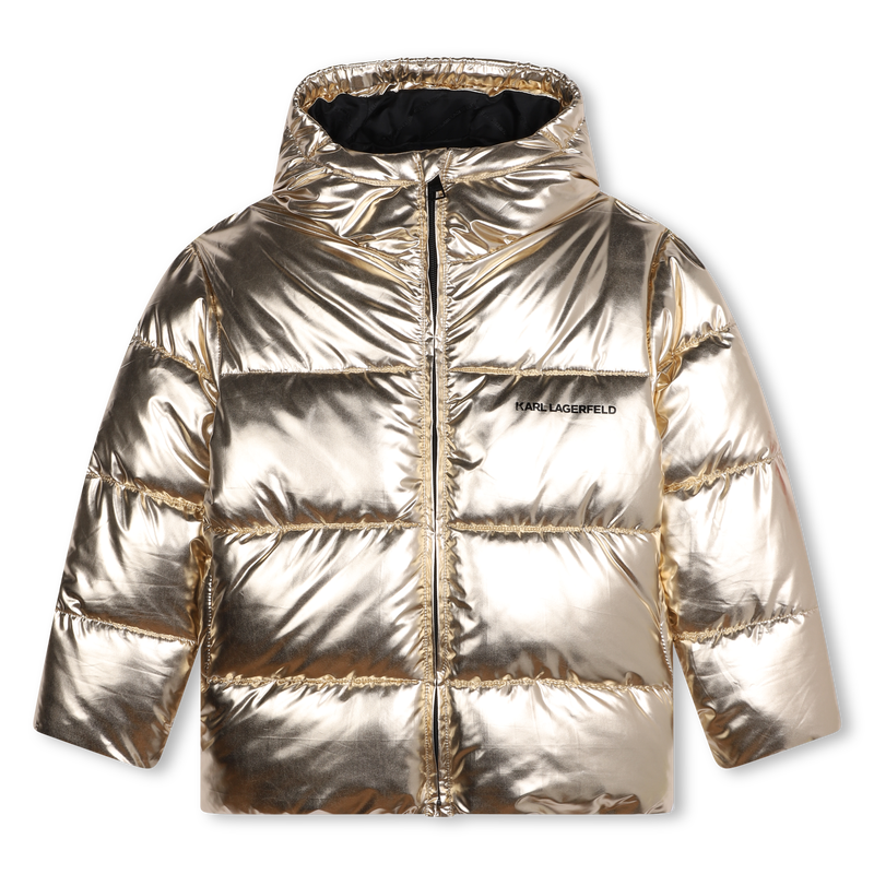 KARL LAGERFELD KIDS Hooded Water-Repellent Parka