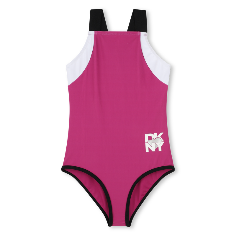 Tricolor one-piece swimsuit DKNY 
                    GIRL