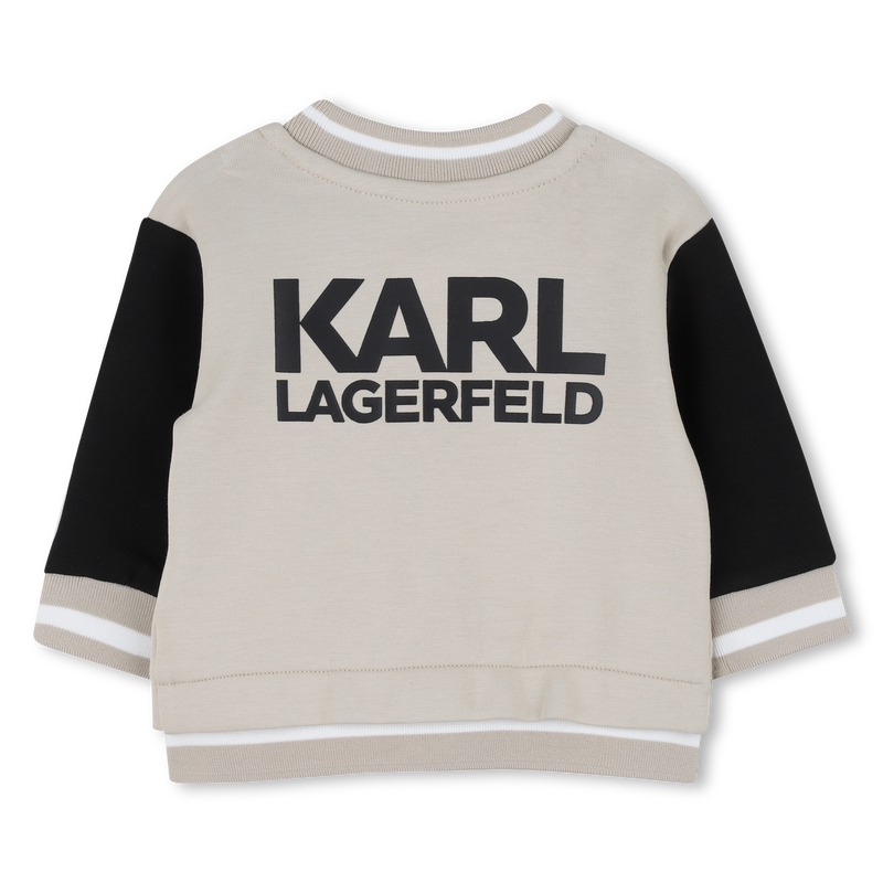Cardigan and pants set in double jersey KARL LAGERFELD KIDS 
                        BOY