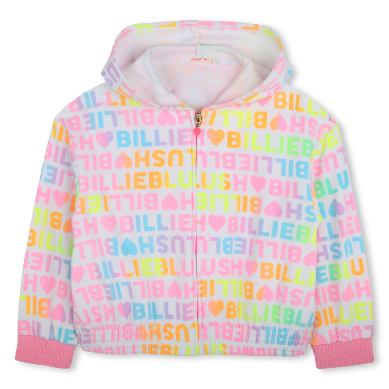 Zipped terry cloth hoody BILLIEBLUSH 
                    GIRL