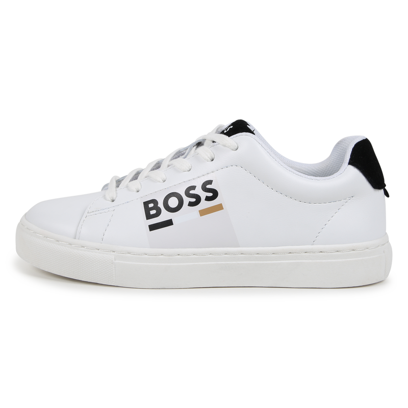 Lace-Up Leather Sneakers BOSS 
                        BOY