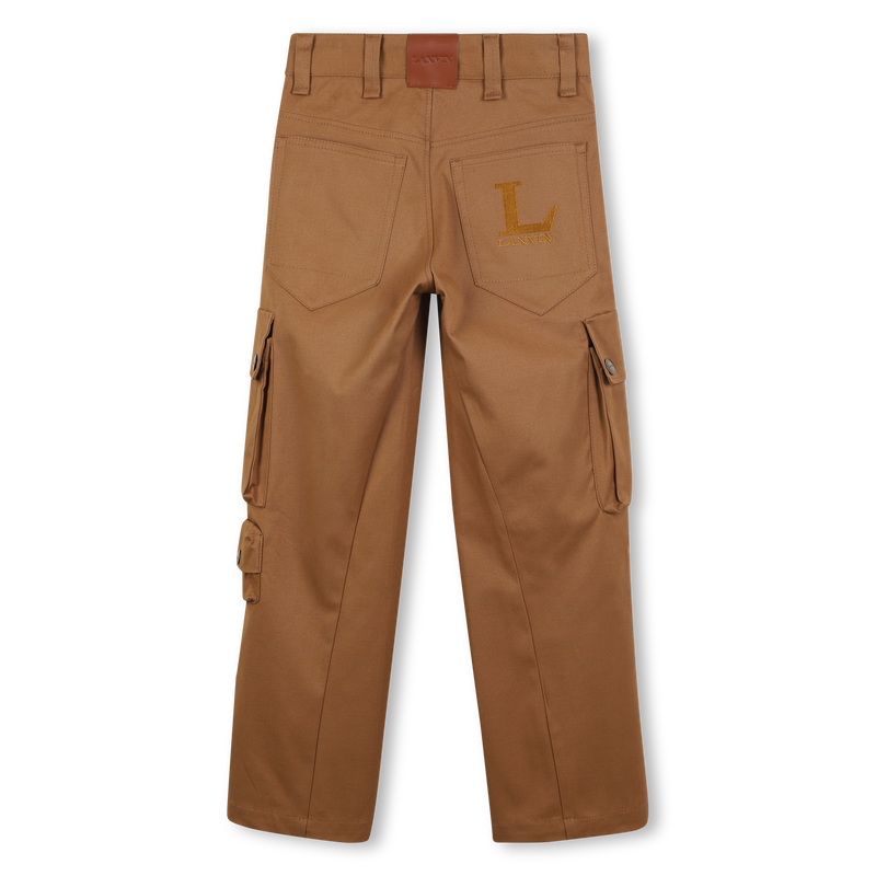 Embroidered printed trousers with pa logo LANVIN 
                    BOY