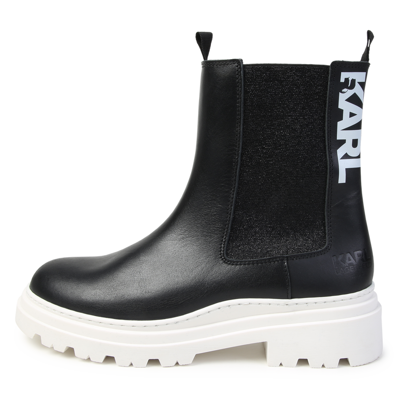 Leather Ankle Boots KARL LAGERFELD KIDS 
                        GIRL