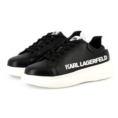 Lace-up leather sneakers KARL LAGERFELD KIDS UNISEX
