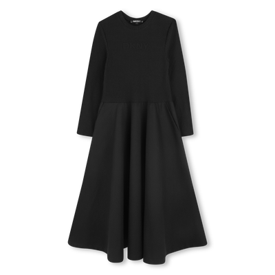 Bi-material long dress DKNY GIRL