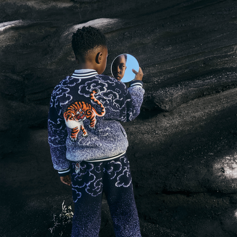 Fluffy fleece jacket KENZO KIDS 
                    UNISEX