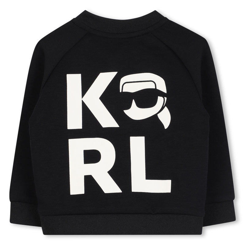 Bi-material cardigan KARL LAGERFELD KIDS 
                    BOY