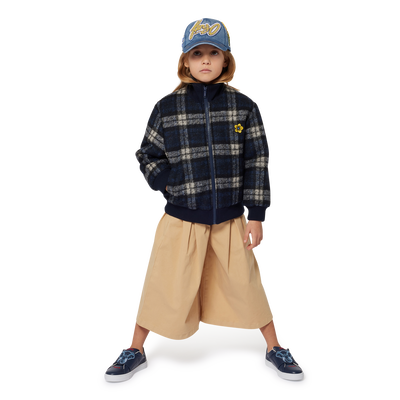 Checked Wool Coat KENZO KIDS UNISEX
