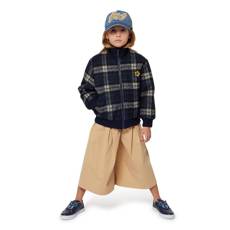 Checked Wool Coat KENZO KIDS 
                    UNISEX
