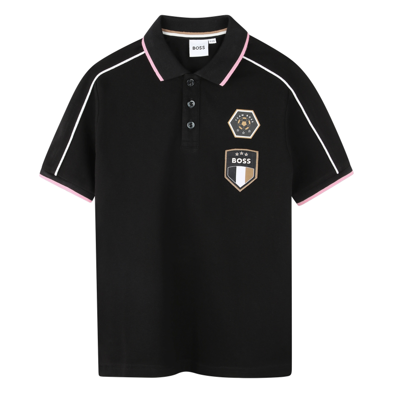 Short-sleeved cotton polo BOSS 
                        BOY
