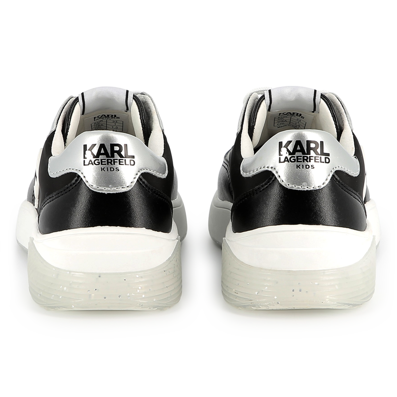 Lace-up sneakers with badge KARL LAGERFELD KIDS 
                        GIRL