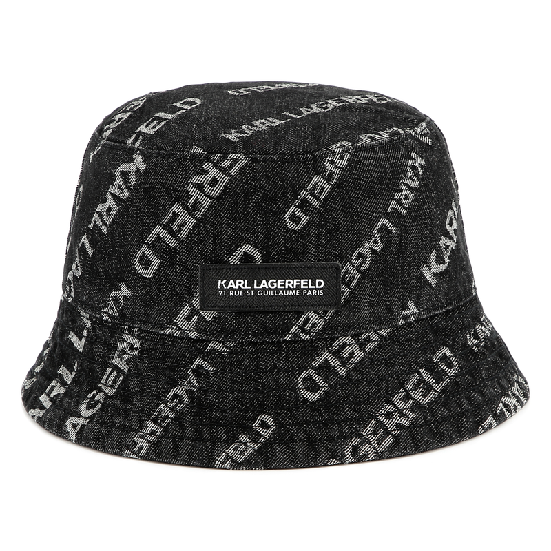 Printed denim bucket hat KARL LAGERFELD KIDS 
                        BOY