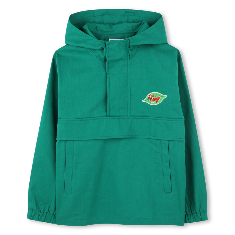 Hooded cotton windbreaker KENZO KIDS 
                        BOY