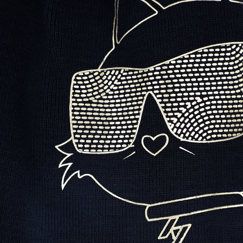 Knitted hat with pompom KARL LAGERFELD KIDS 
                        GIRL