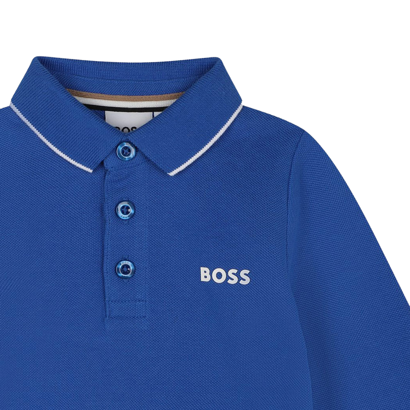 Cotton Piqué Polo BOSS 
                    BOY