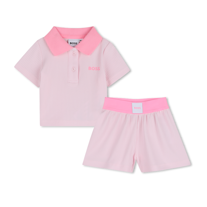 Cotton Elastane Outfit Set BOSS 
                        GIRL