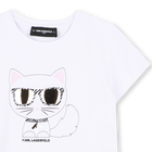 Choupette Print T-Shirt KARL LAGERFELD KIDS 
                    GIRL