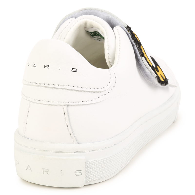 Embroidered leather sneakers KENZO KIDS 
                    UNISEX