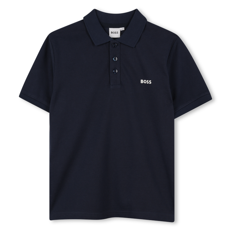 Cotton polo shirt with logo BOSS 
                        BOY