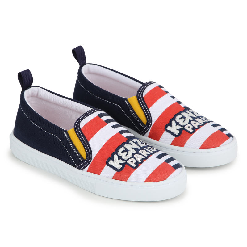 Cotton denim sneakers KENZO KIDS 
                    UNISEX