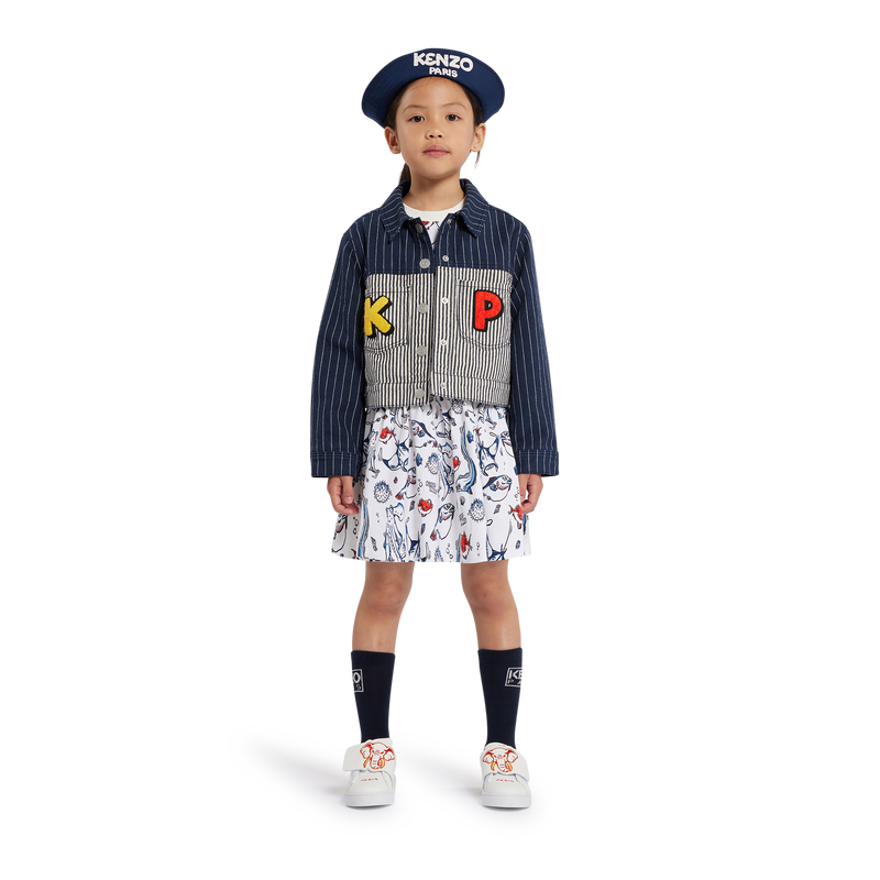 Stripy denim jacket KENZO KIDS 
                    GIRL