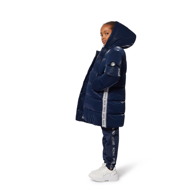 Michael kors hooded puffer jacket deals