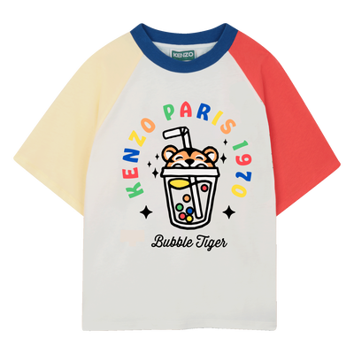 T-SHIRT WITH SLEEVES AND CONTRAST COLLAR KENZO KIDS BOY