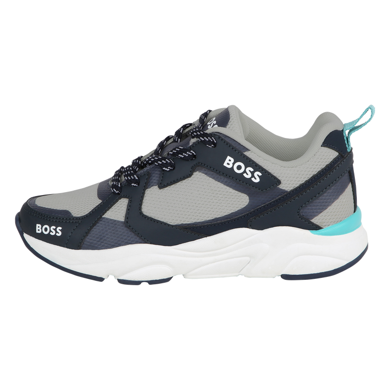 Mesh & Canvas lace-up sneakers BOSS 
                    BOY