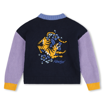 Multicolored Knitted Cardigan KENZO KIDS GIRL