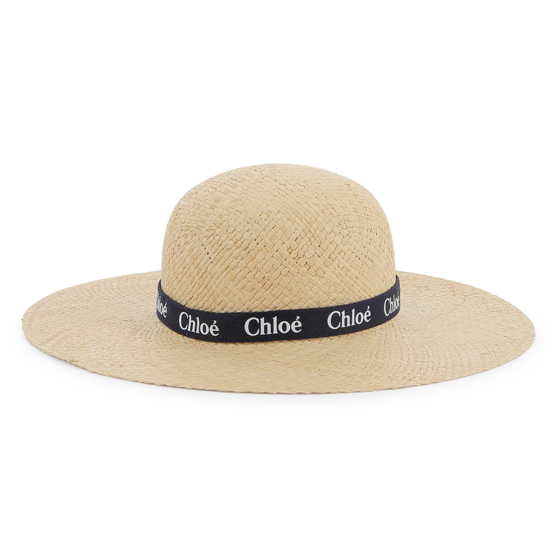 Logo raffia hat CHLOE 
                    GIRL