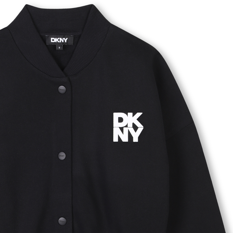 Cotton fleece cardigan DKNY 
                        GIRL