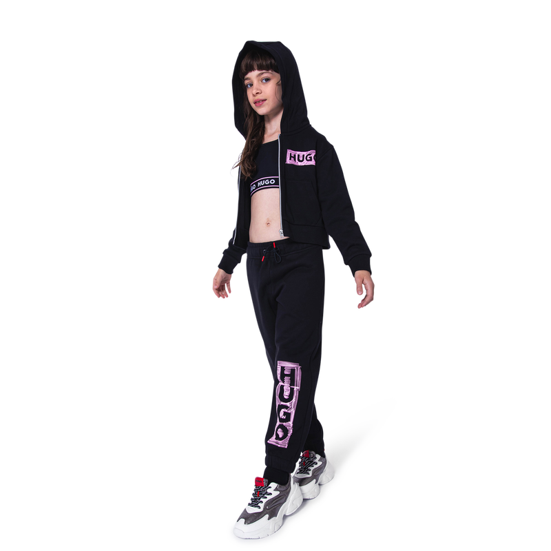 Fleece zip-up hoodie HUGO 
                    GIRL