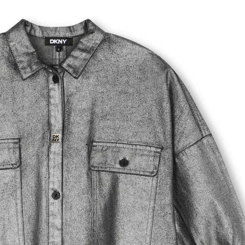 Patch Pocket Denim Dress DKNY 
                    GIRL