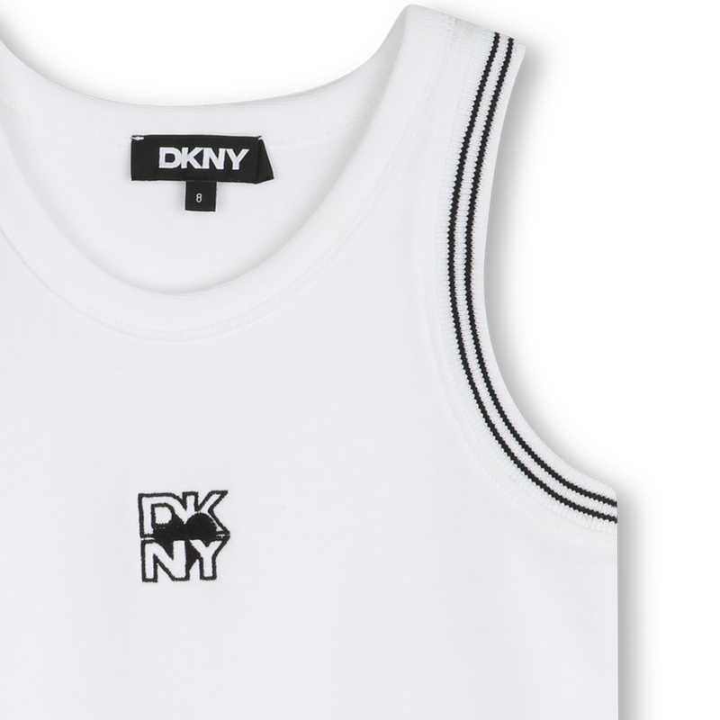 Ribbed embroidered tank top DKNY 
                        GIRL