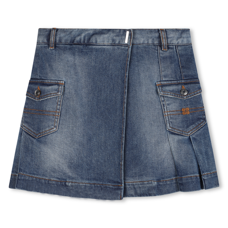 Flap Pocket Jean Skirt GIVENCHY 
                    GIRL