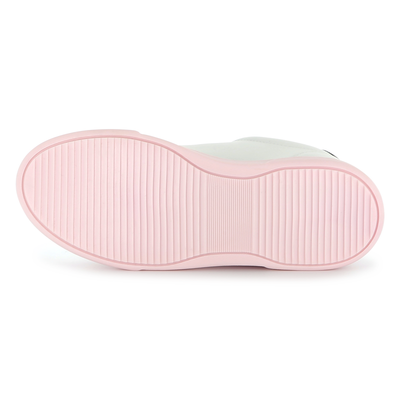 Lace-up leather sneakers KARL LAGERFELD KIDS 
                        GIRL