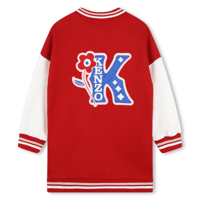 Embroidered Fleece Dress KENZO KIDS GIRL