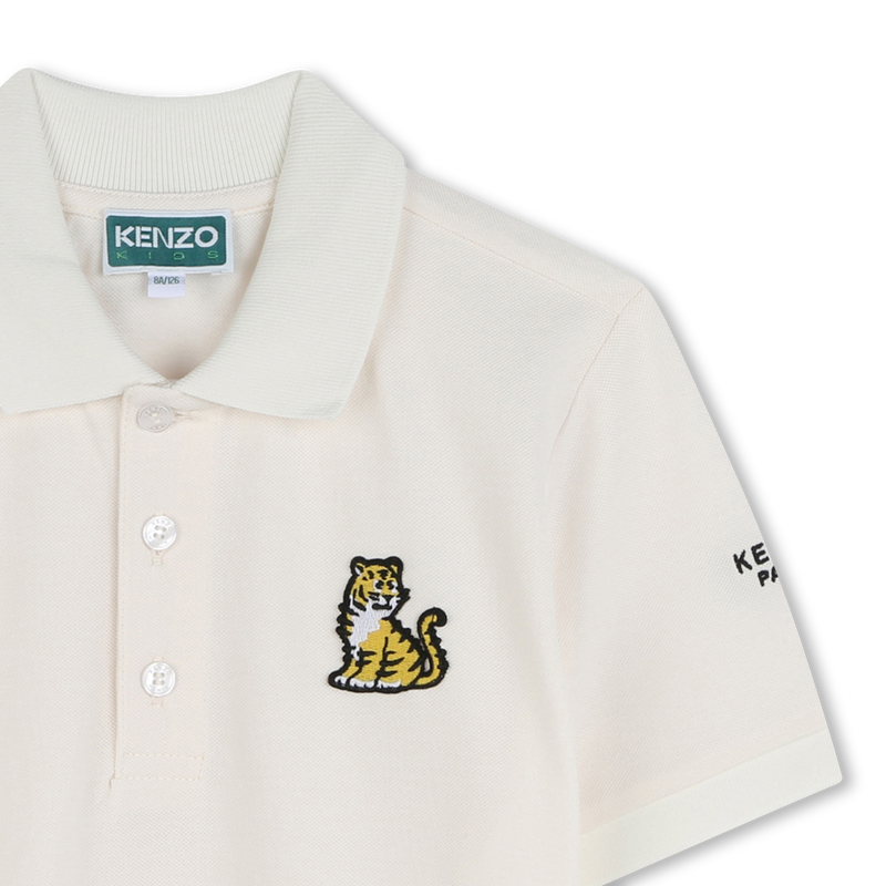 Short-sleeved cotton polo KENZO KIDS 
                        UNISEX
