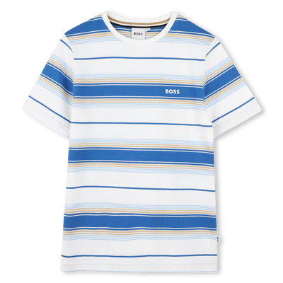 Striped Cotton T-Shirt BOSS BOY