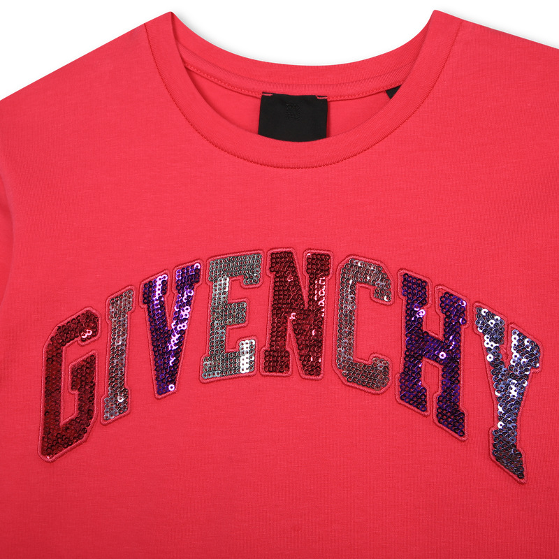 T-shirt with sequin embroidery GIVENCHY 
                    GIRL