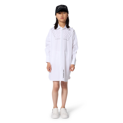Long Sleeved Shirt Dress KARL LAGERFELD KIDS GIRL