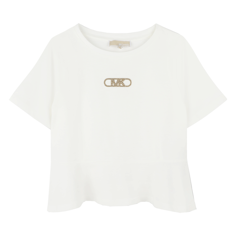Short-sleeved cotton T-shirt MICHAEL KORS 
                        GIRL