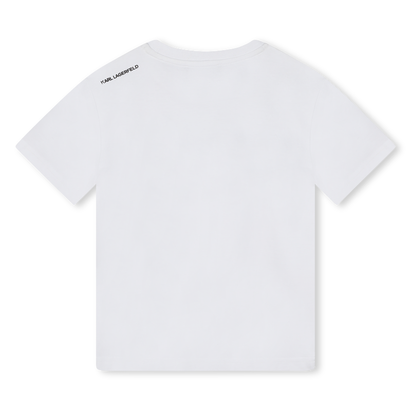 Short-Sleeved Cotton T-Shirt KARL LAGERFELD KIDS 
                        BOY