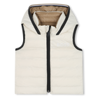 Reversible sleeveless down jacket, SAND, hi-res