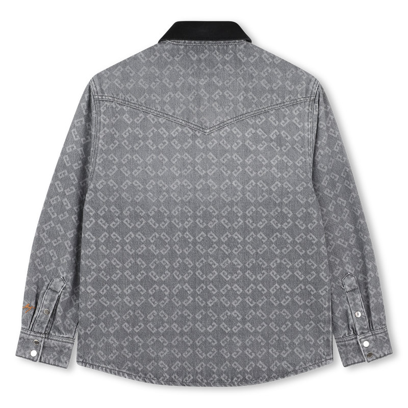 Overshirt with velvet collar GIVENCHY 
                    BOY