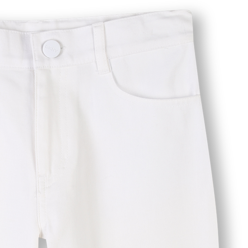 Cotton and linen trousers DKNY 
                        GIRL