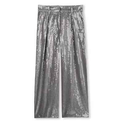 Pants embellished with silver sequins DKNY GIRL