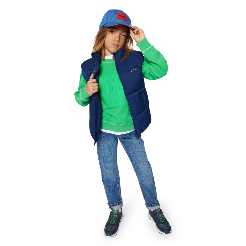 Cotton denim baseball cap HUGO 
                    BOY
